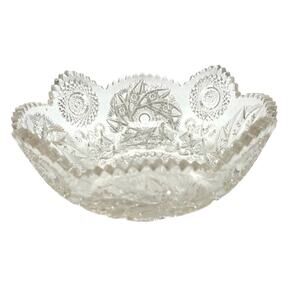 American Brilliant Cut Glass Bowl‎ Very Unique